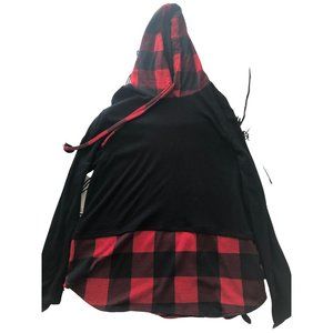 Buffalo print/black hoodie